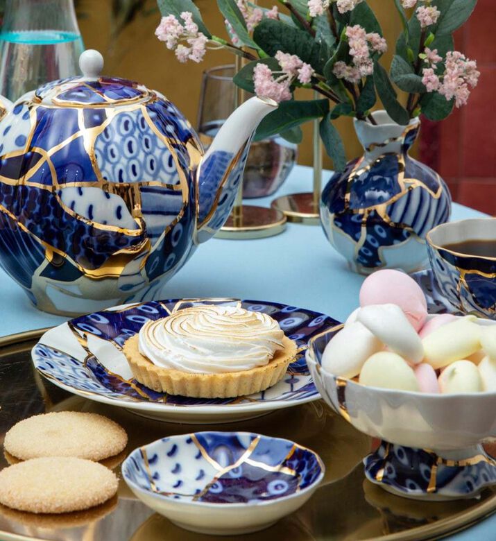 Baikal Round Gold Dotted Plate