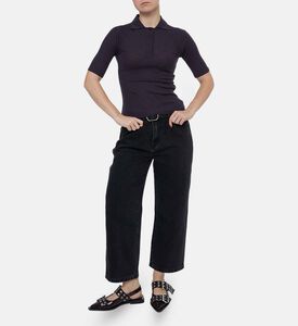 Samsoe Short-sleeve Button Placket Polo Shirt, Model View