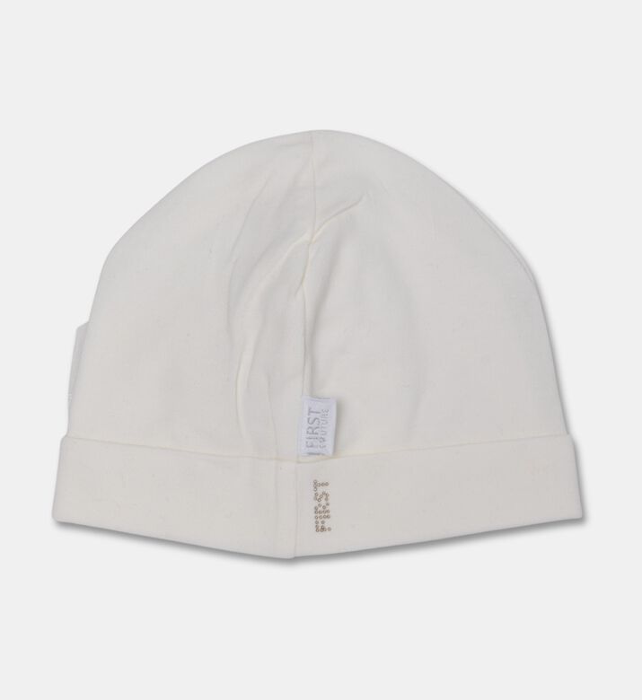 My First Collection Bow Lace Newborn Beanie Hat, Packshot View