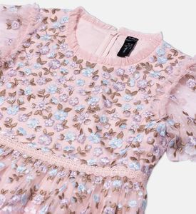 فستان جرلاند واسع بأشرطة تول