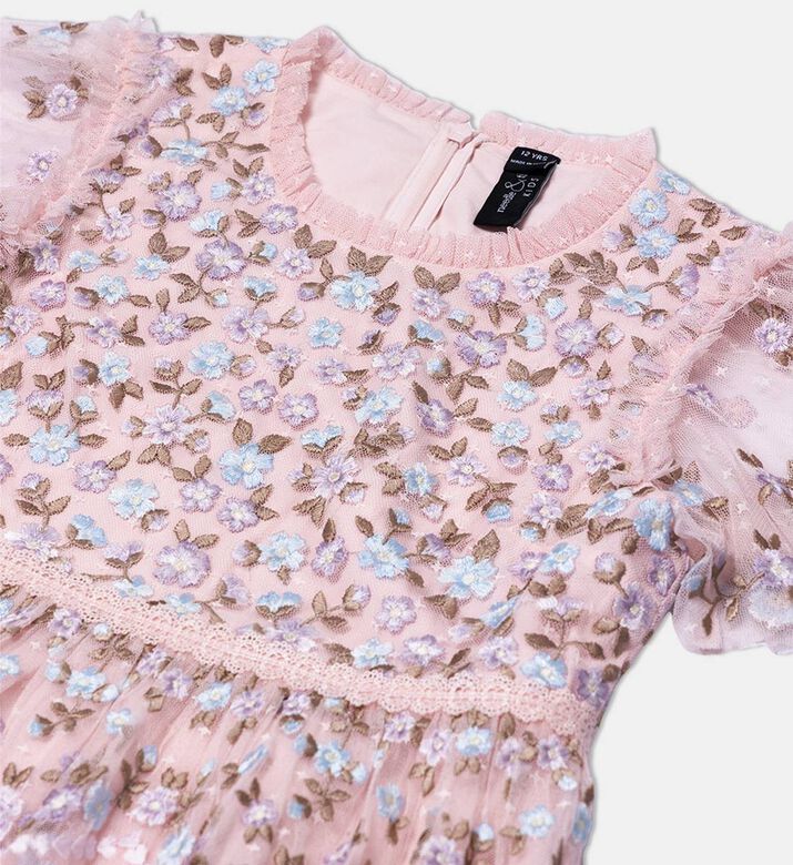 فستان جرلاند واسع بأشرطة تول