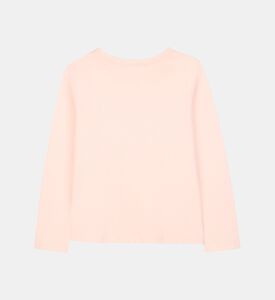 تيشيرت طويل الأكمام بطبعة شعار