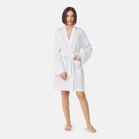 Contrasted Piping Logo-print Robe