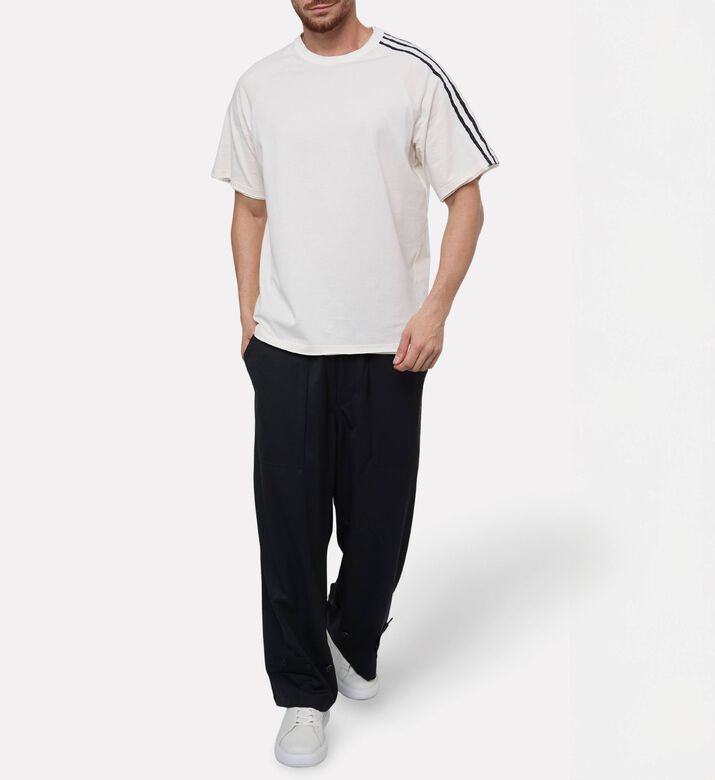 Y-3 Stripe-print Regular-fit T-shirt, Model View