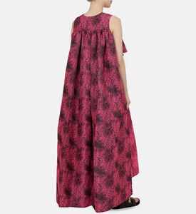 فستان بأكمام كاب بياقة بشكل في