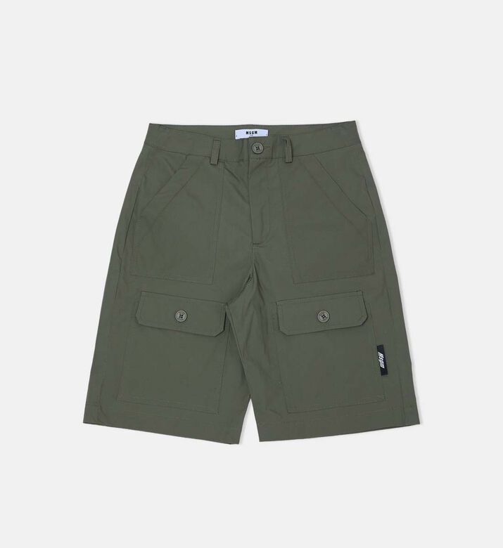 Crisp Cotton Cargo Bermuda Shorts