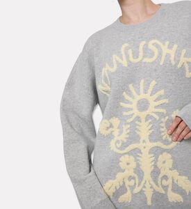 Nanushka Oswin Jacquard Logo-print Oversized Sweater, Model View