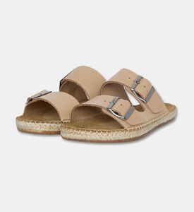 Salvi Double-buckle Espadrille Slide Sandal, Beige, Eu-41, Packshot View