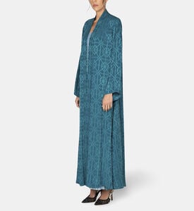 Moonlight Abaya, Teal, M, Model View