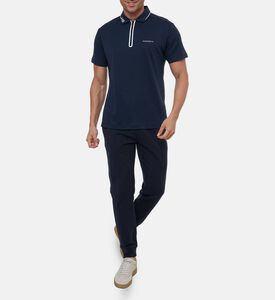 Hackett London Zip Fastening Short-sleeve Polo Shirt, Model View