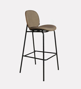 Home Deco and More Sahara Leather Bar Stool, Beige, Packshot View