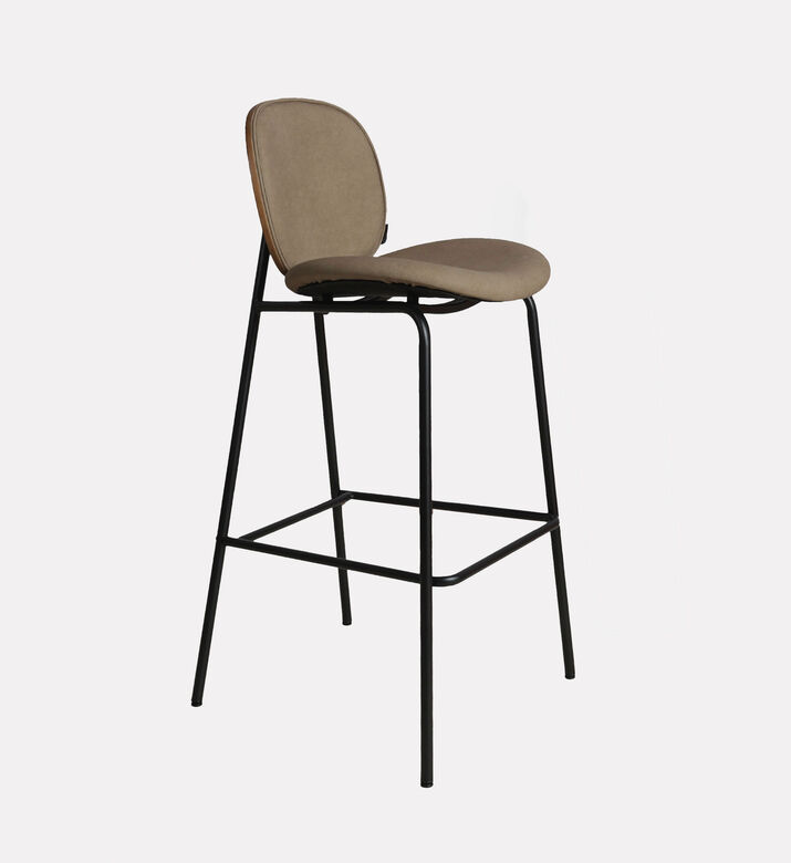 Home Deco and More Sahara Leather Bar Stool, Beige, Packshot View