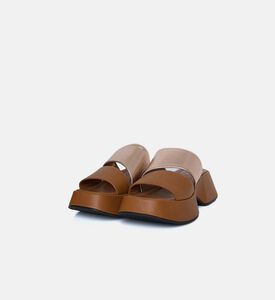 Leather Platform Sabot Mules