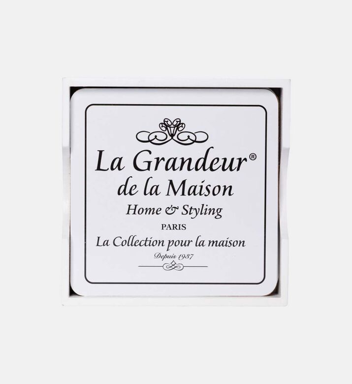 Printed Wooden Coaster 4-piece 11 Cm