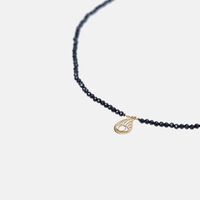 Spinel Filigree Teardrop Charm Necklace