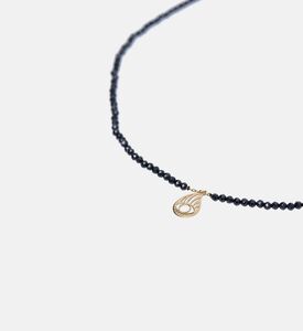 Spinel Filigree Teardrop Charm Necklace