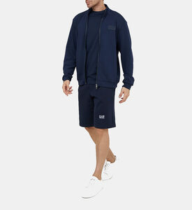 EA7 Logo Patch Cotton T-shirt, Model View