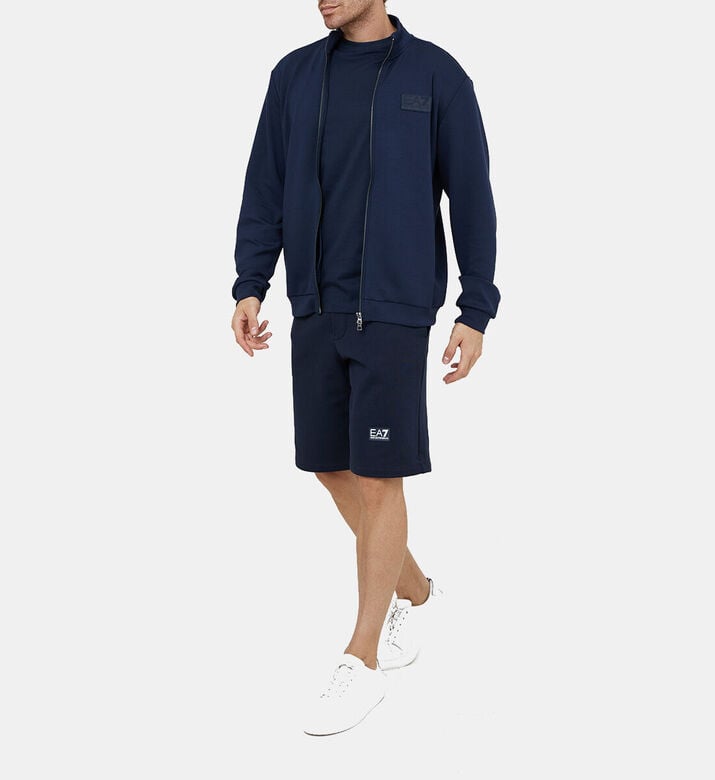 EA7 Logo Patch Cotton T-shirt, Model View