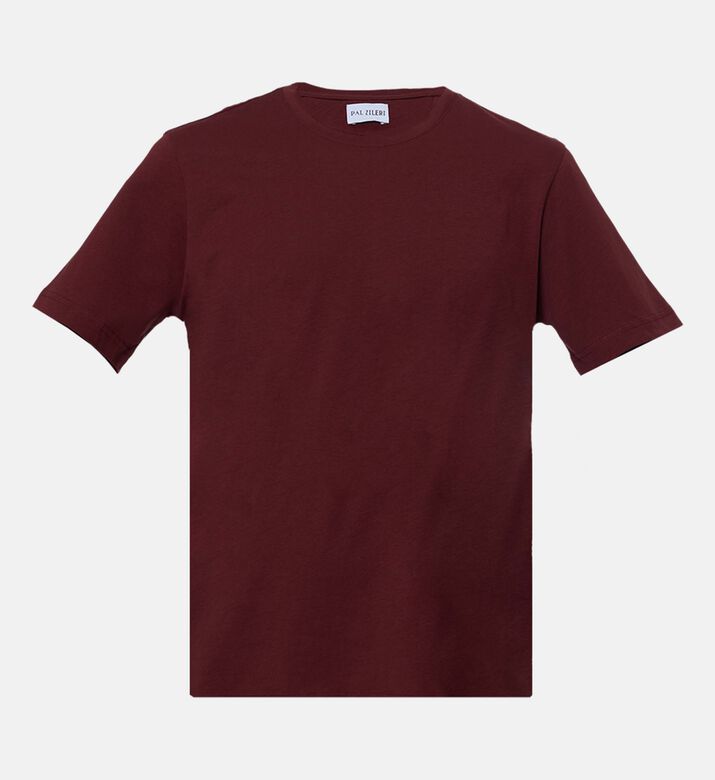 Pal Zileri Classic Crewneck T-shirt, Burgundy, 56, Packshot View