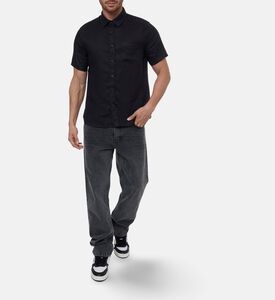 Vince Button Down Short-sleeve Shirt, Black, Xl, Model View