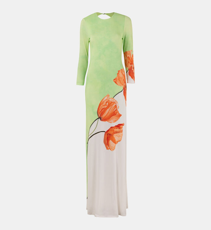 Delora Open Back Crewneck Maxi Dress Delora Open Back Crewneck Maxi Dress