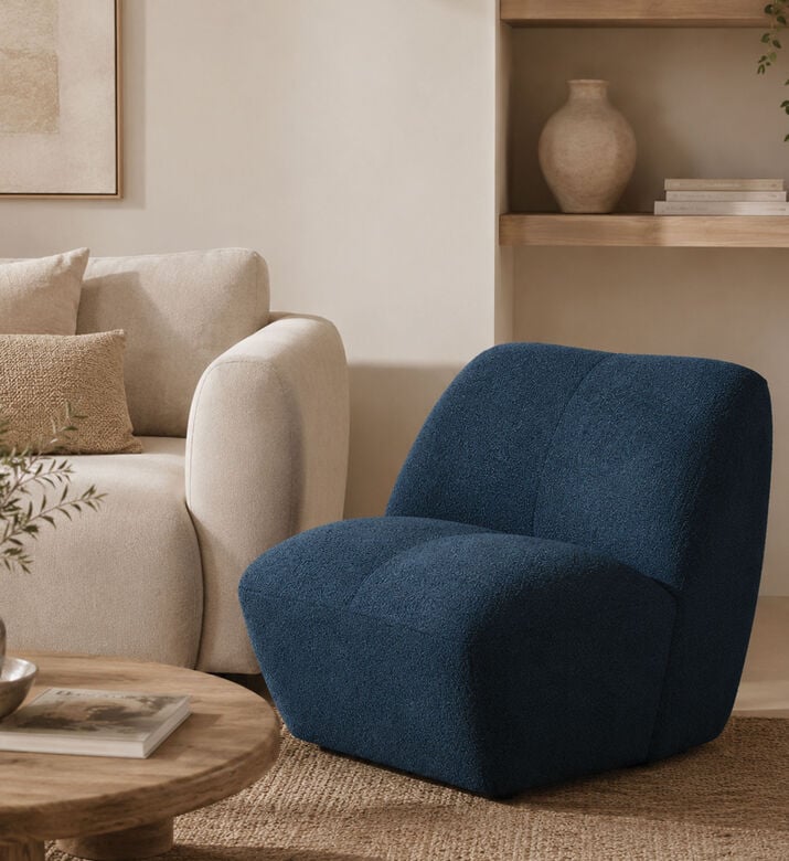 Home Deco and More Pettal Lounge Chair, Blue, Packshot View