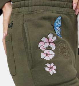 Sofia Floral-embroidery Jersey Track Pants