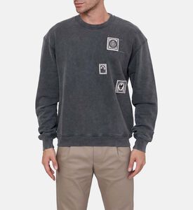 سويت شيرت قطن مطرز برقع