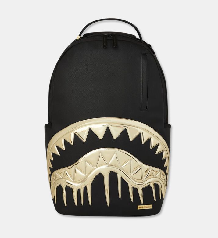 Sprayground Gold Drips Shark Mouth Backpack, Packshot View