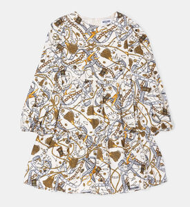 فستان من الساتان بطبعات Sartorial