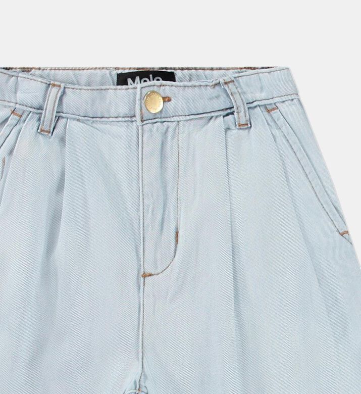 Alberte Bleached Drapy Denim Shorts