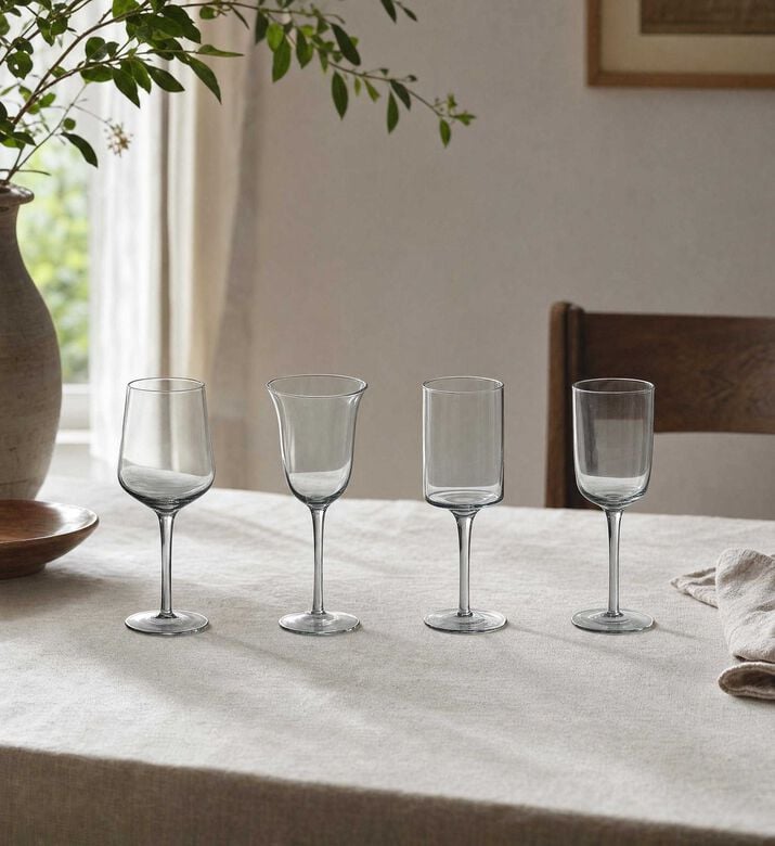 Bitossi Assorted Clear Gobelets Set Of 6, Model View