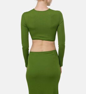 Ribbed Cut-out Crop Top