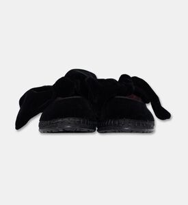 Flabelus Lyra Velvet Bow Slippers, Black, Eu-37, Packshot View