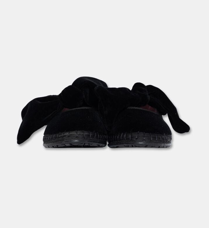 Flabelus Lyra Velvet Bow Slippers, Black, Eu-37, Packshot View