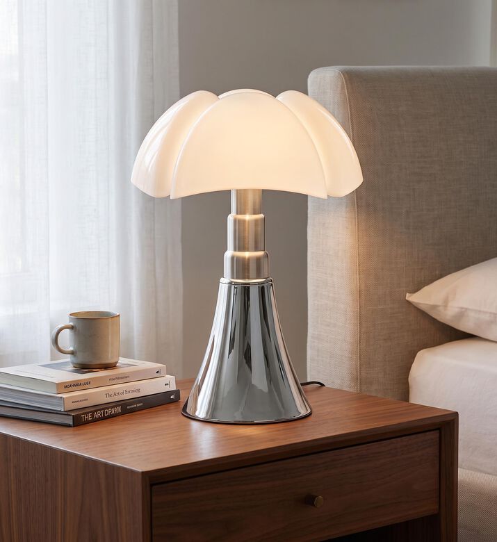 Martinelli Luce Minipipistrello Dimmable Led Lamp, Silver, Packshot View