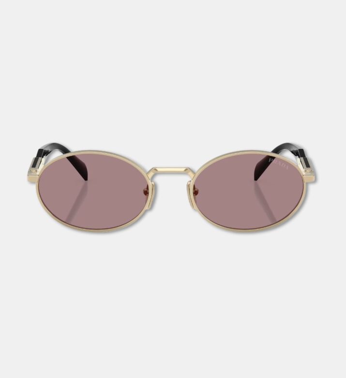 Prada Oval-shaped Metal Gold Frame Sunglasses, Packshot View