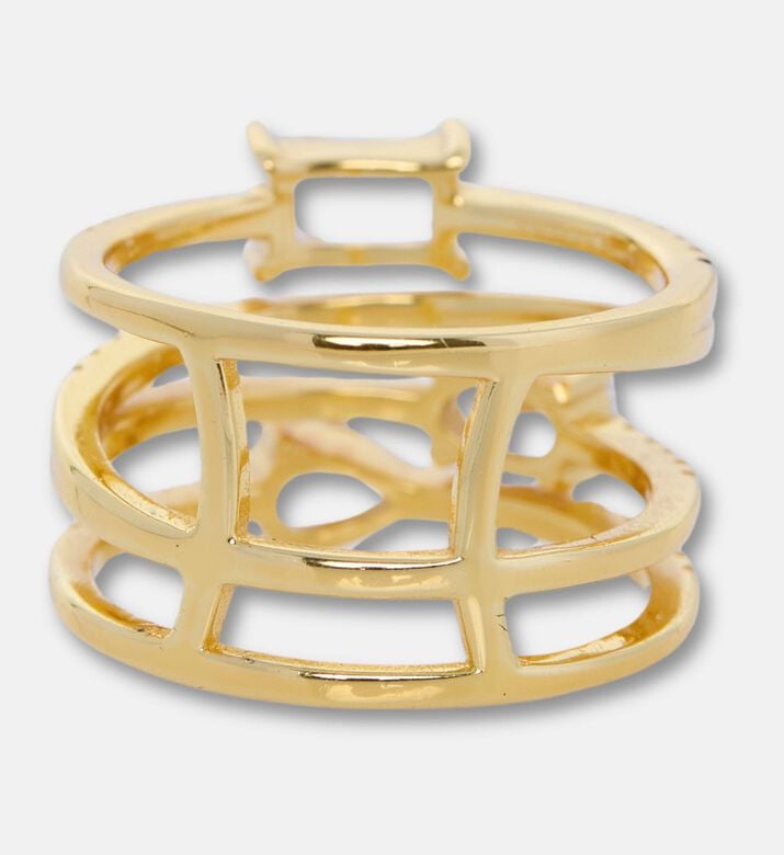 Nomination Mixed-cut Crystals Gold-toned Wrap Ring, Packshot View