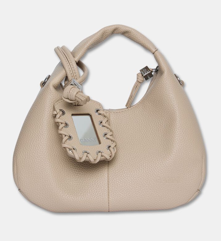Ganni Knotted-handle Mini Hobo Bag, Packshot View