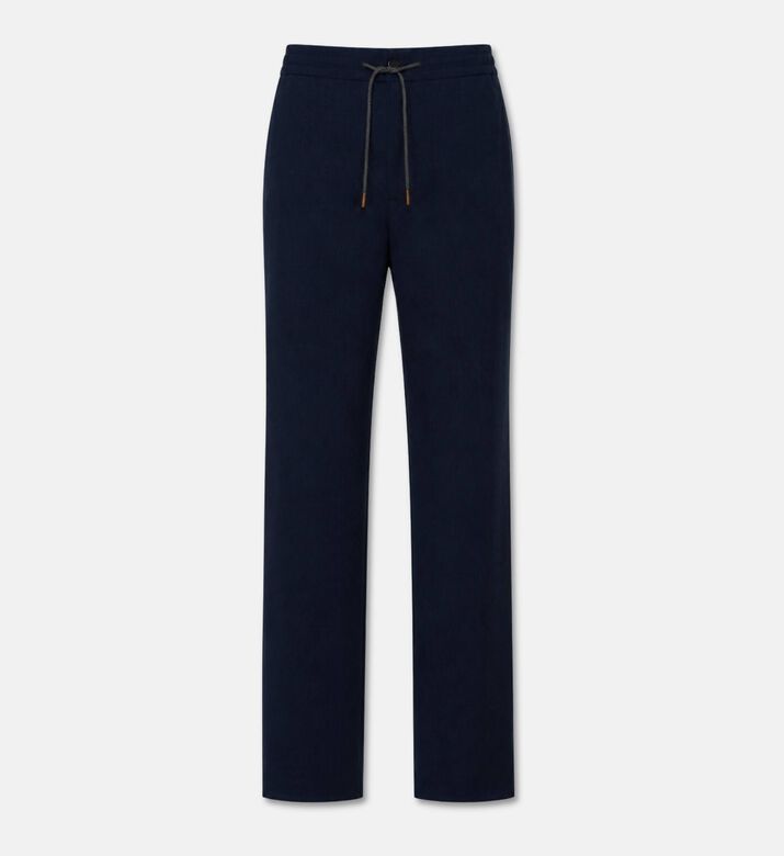 Slowear Wool-silk Drawstring Pants, Dark-blue, 46, Packshot View