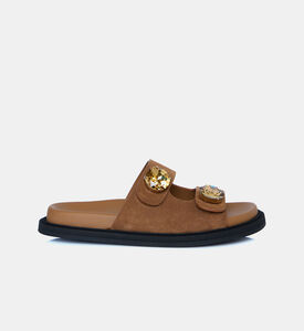 Paros Double Strap Rhinestone Button Sandals Paros Double Strap Rhinestone Button Sandals