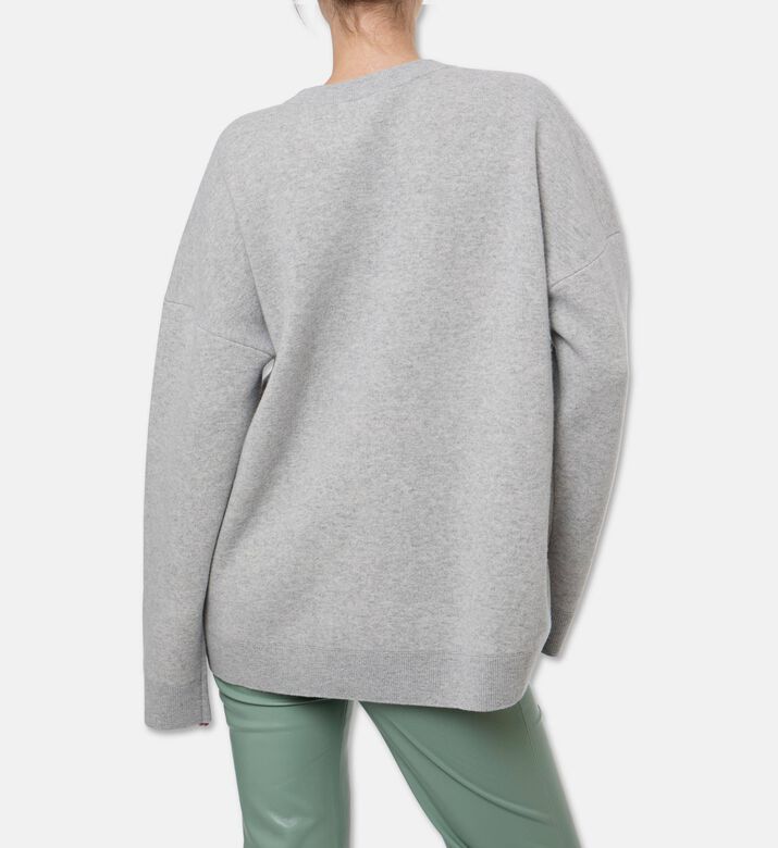 Nanushka Oswin Jacquard Logo-print Oversized Sweater, Model View