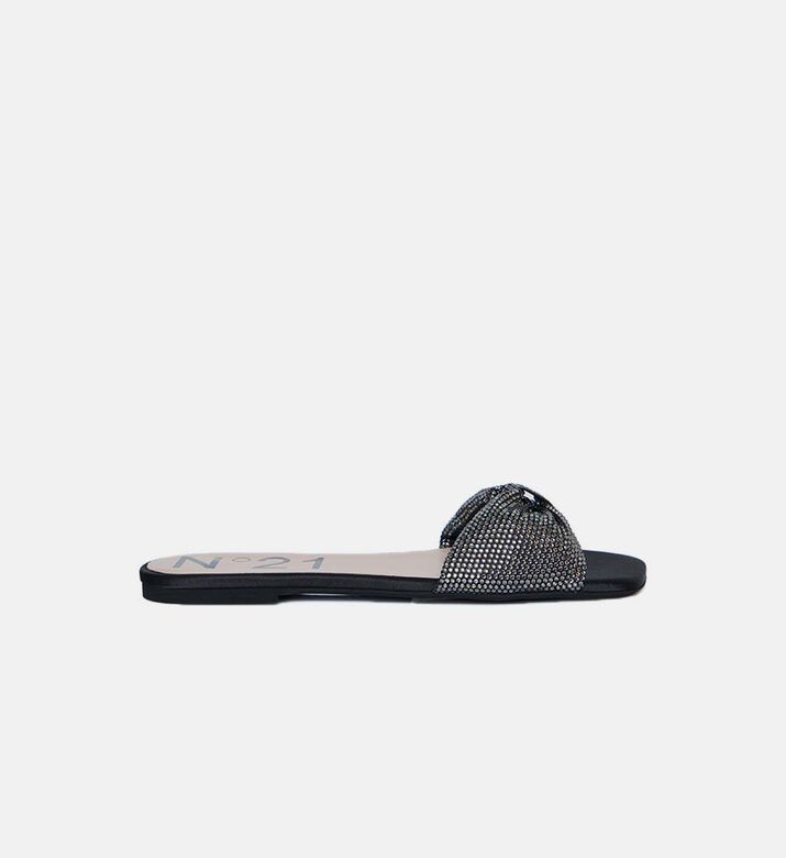 Silk Crystal-embellished Slippers