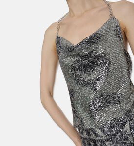 Ba and Sh Sequined Sleeveless Top, Model View