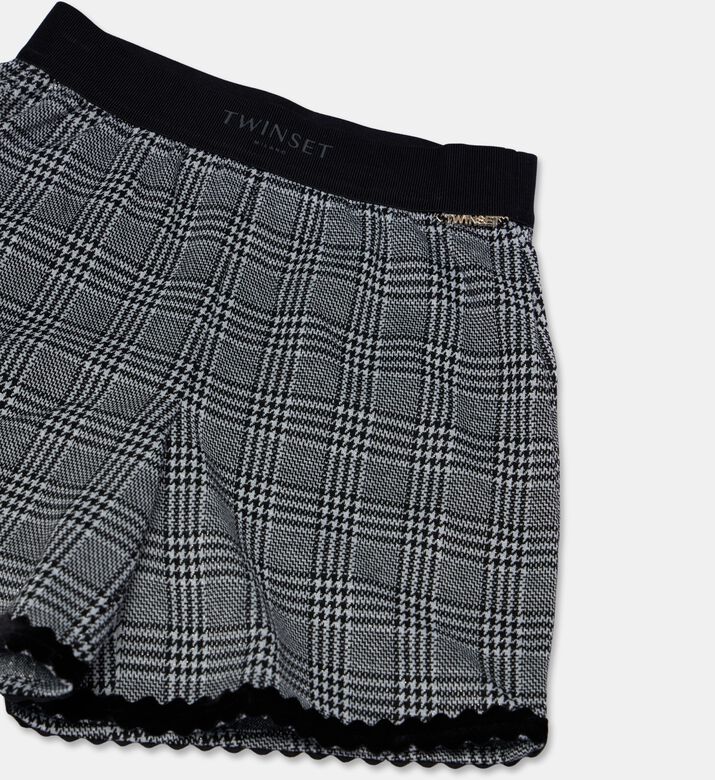 Twinset Checkered High-waist Shorts, Packshot View
