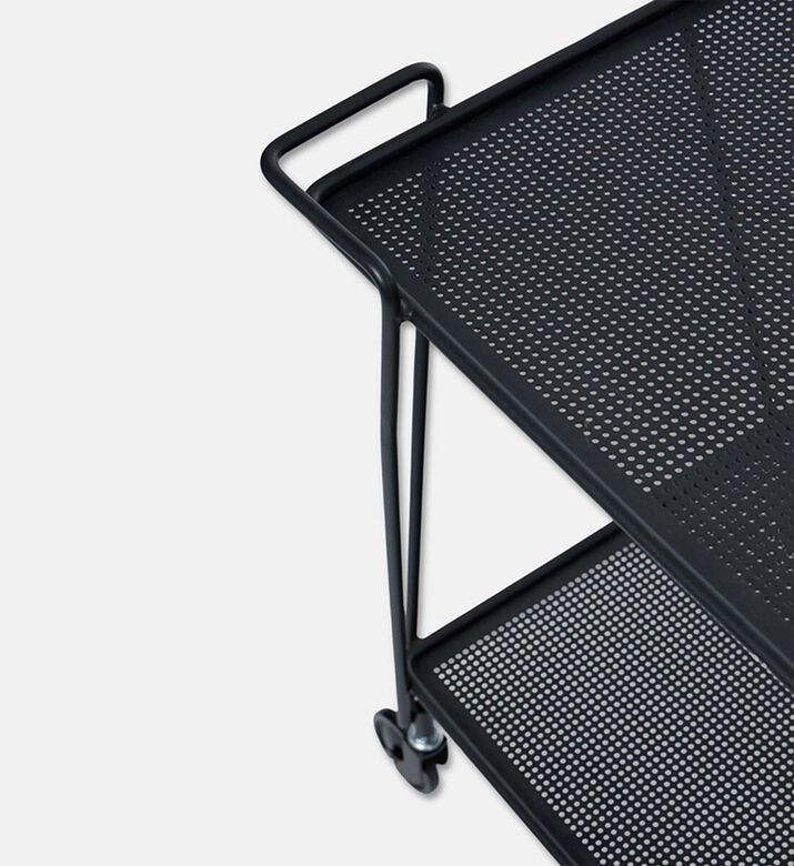 Home Deco and More Two-tier Serving Cart, Black, Packshot View