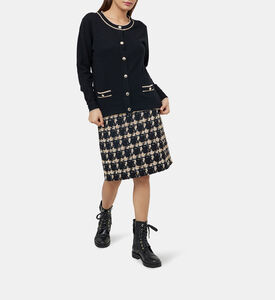 Tweed Checkered Short Skirt
