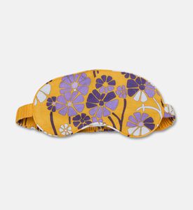 Karma on the Rocks Kiku Mustard Floral-print Eye Mask, Packshot View