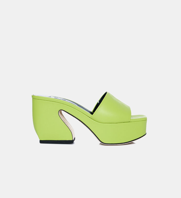 Curved Block Heel Sandals