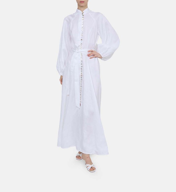 Classic Button Down Flared Dress